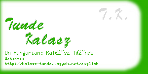 tunde kalasz business card